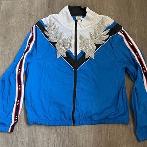 Victoria’s Secret PINK Vibrant Blue and White Jacket with Silver Details